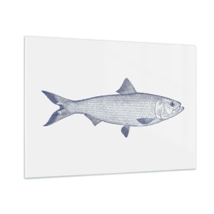 Billede på glas - Hilsner fra de nordlige have - 100x70 cm