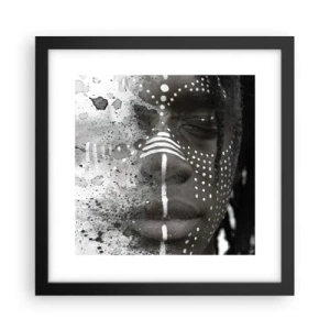 Plakat i sort ramme - Opdag den oprindelige ånd - 30x30 cm