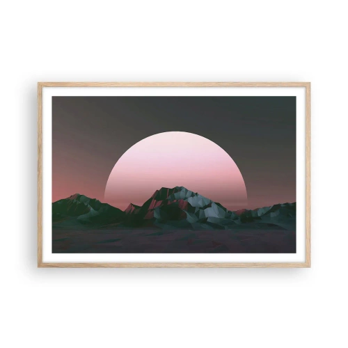 Plakat i ramme af lyst egetræ - I en nabogalakse - 91x61 cm