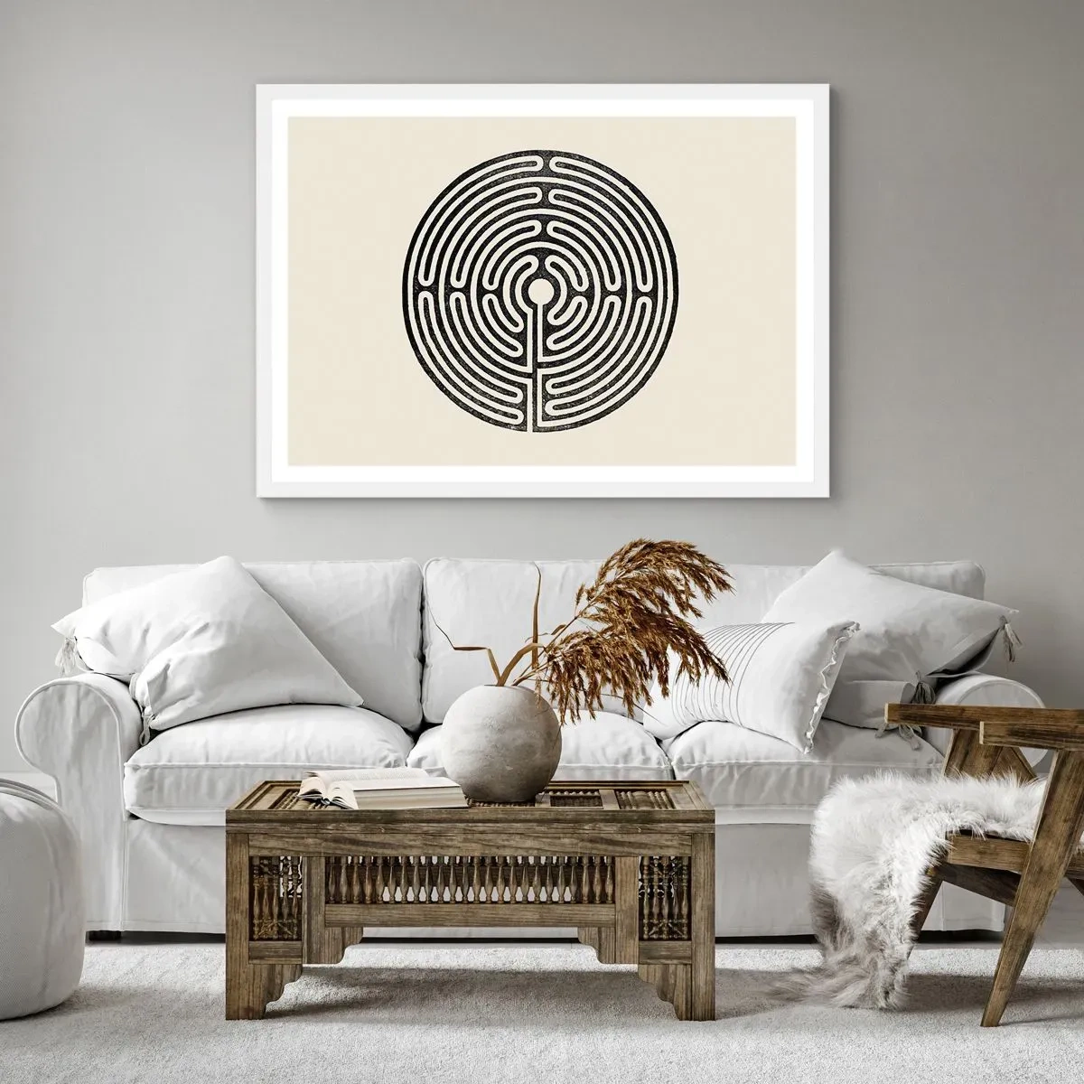 Plakat i hvid ramme - Mystisk orden - 40x30 cm