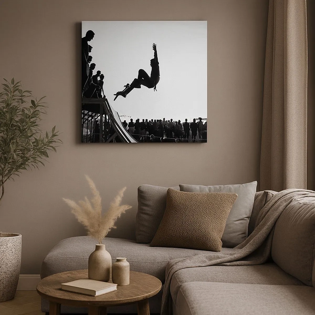 Lærredstryk - Billede på lærred - Helte og tilskuere - 30x30 cm