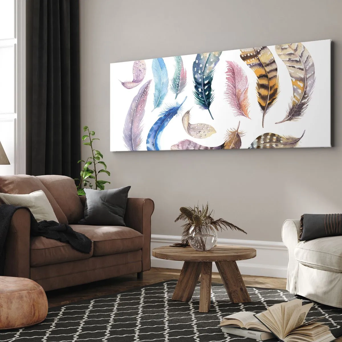 Lærredstryk - Billede på lærred - Letvægts, farverig og flerfarvet - 100x40 cm