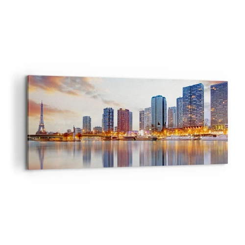 Lærredstryk - Billede på lærred - Den monumentale ro i Paris - 100x40 cm