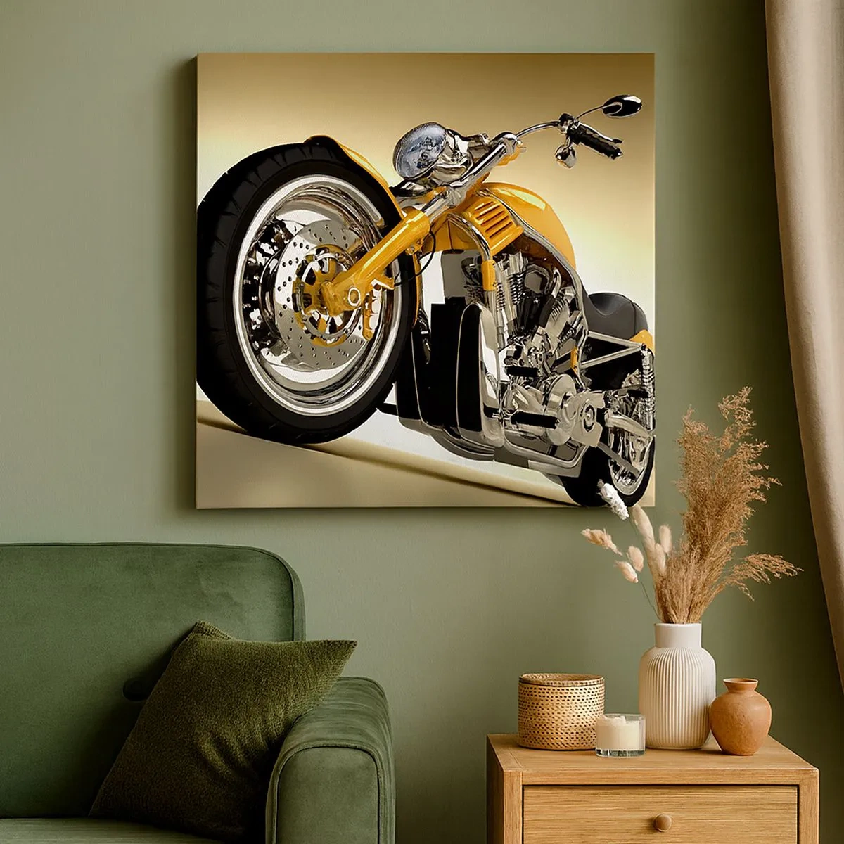 Lærredstryk - Billede på lærred - En drøm om styrke og hurtighed - 30x30 cm