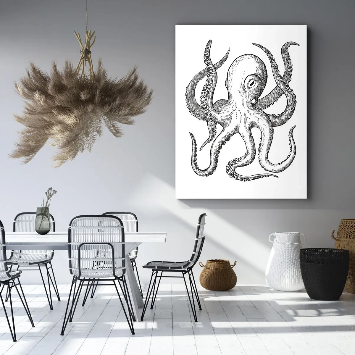 Lærredstryk - Billede på lærred - Dans med bølger - 80x120 cm