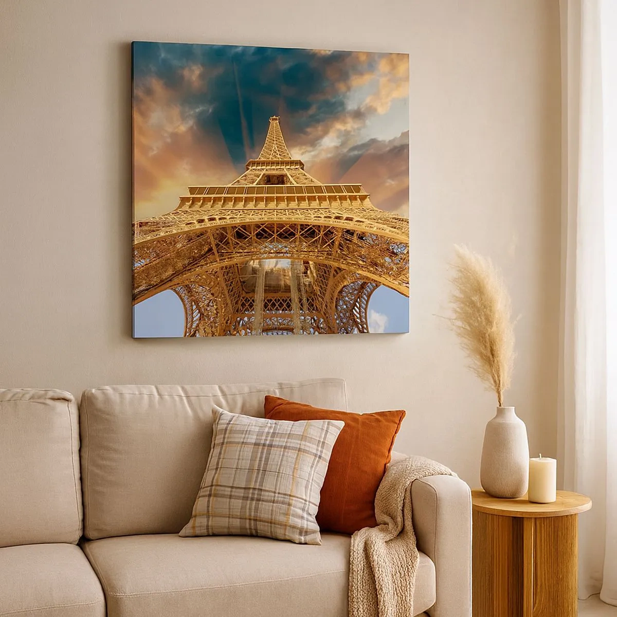 Lærredstryk - Billede på lærred - Hvordan menneskeheden nåede himlen - 30x30 cm