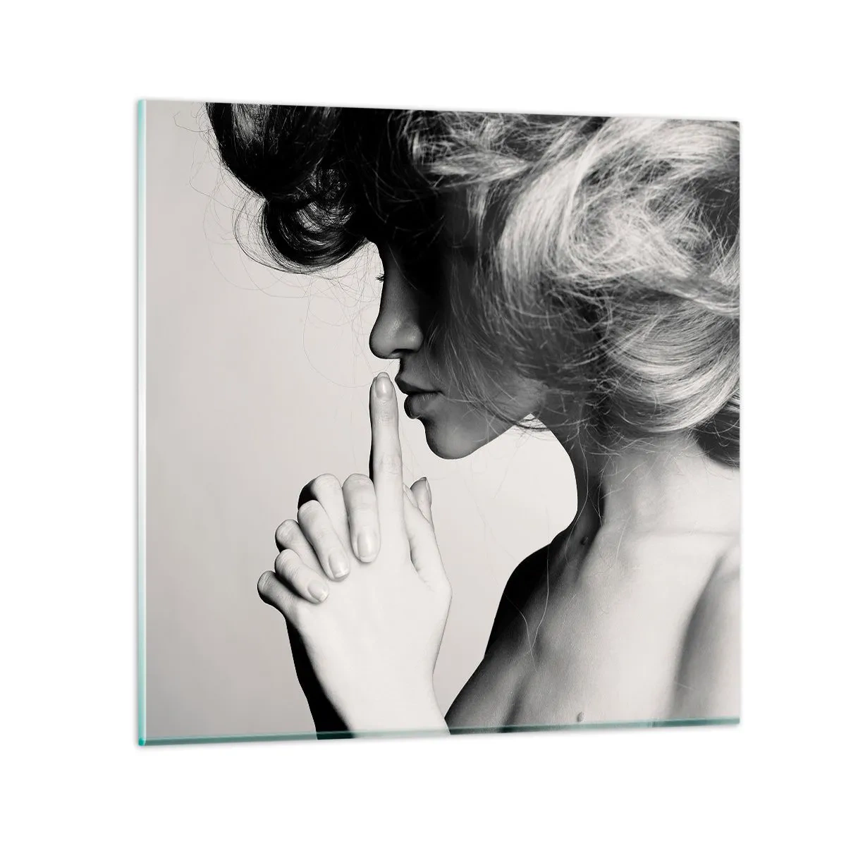 Billede på glas - Lyt til sig selv - 70x70 cm