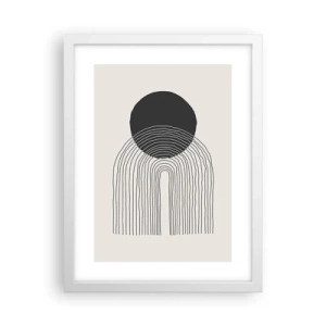 Plakat i hvid ramme - Rystende og selvsikker - 30x40 cm