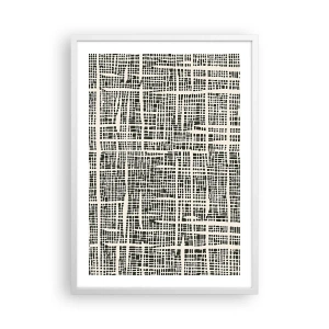 Plakat i hvid ramme - En sammensætning vævet - 50x70 cm