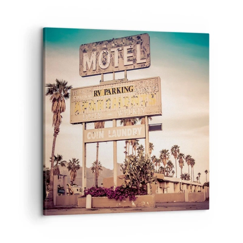 Lærredstryk - Billede på lærred - Her er tiden standset - 60x60 cm