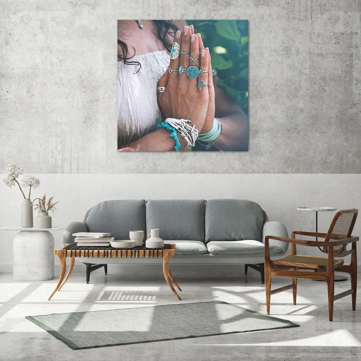 Billede på glas - Velkommen til værens centrum - 50x50 cm