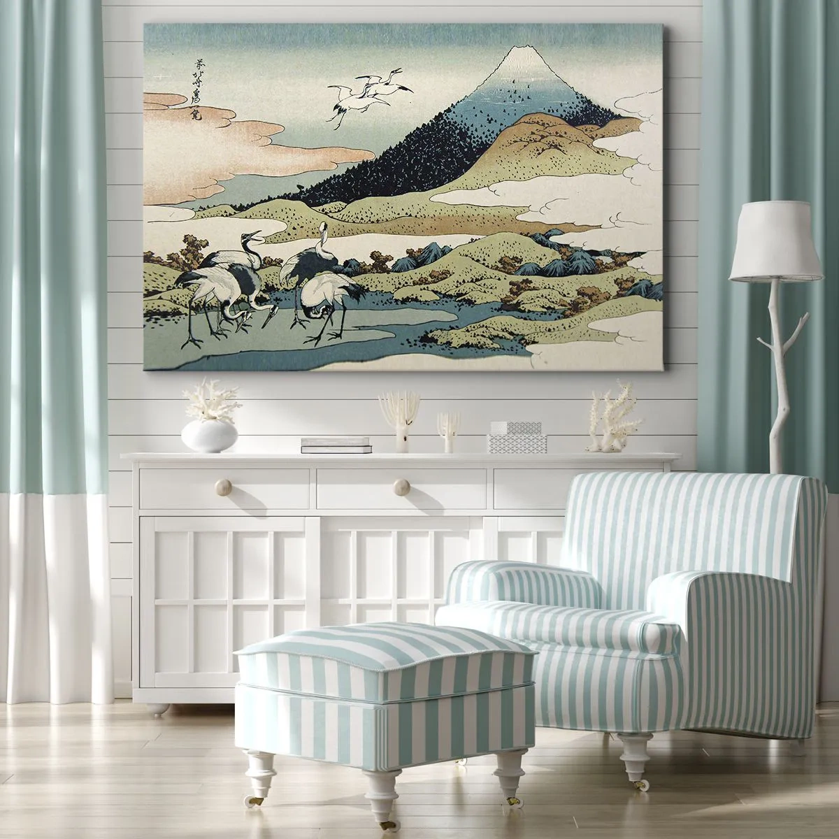 Lærredstryk - Billede på lærred - I japansk ånd - 100x70 cm