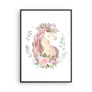 Plakat i sort ramme - En invitation til eventyrets verden - 70x100 cm