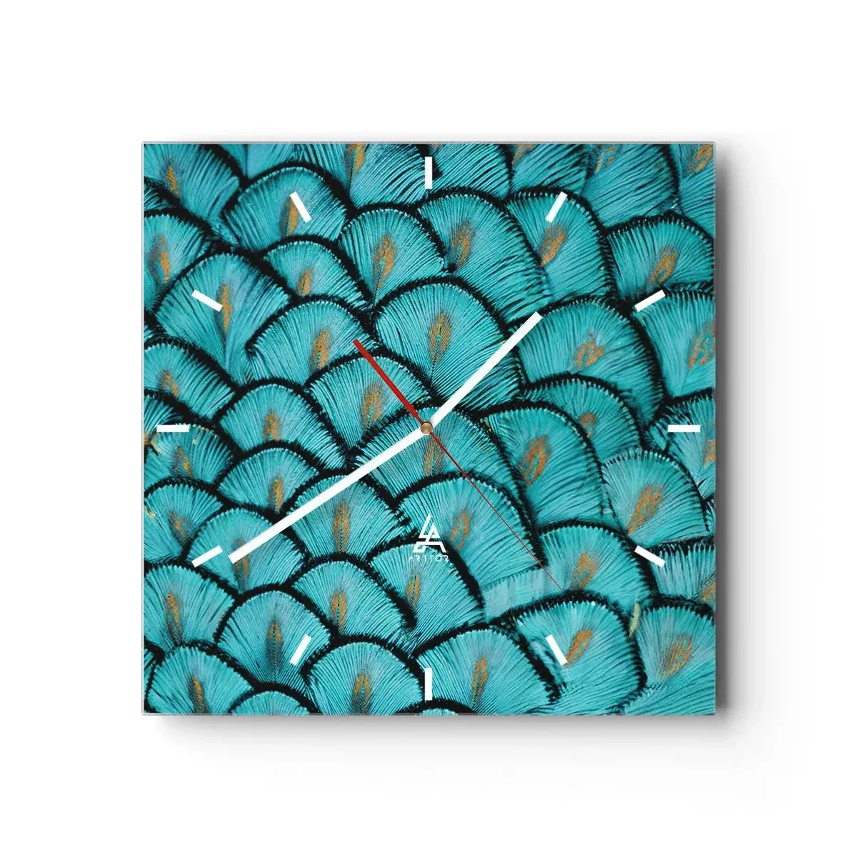 Vægur, Uret - Den store fjer-galla - 40x40 cm