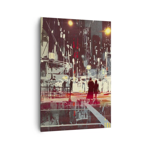 Lærredstryk - Billede på lærred - En storbyoverfart - 70x100 cm