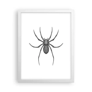 Plakat i hvid ramme - Foruroligende præcision - 30x40 cm