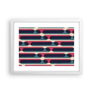 Plakat i hvid ramme - Indad og fremad - 40x30 cm