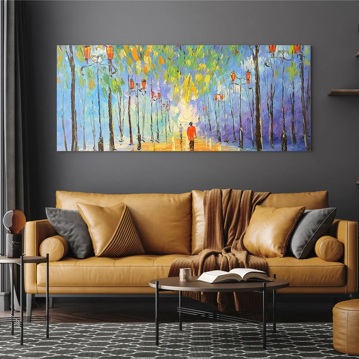 Billede på glas - Nattens sang om regnen - 120x50 cm