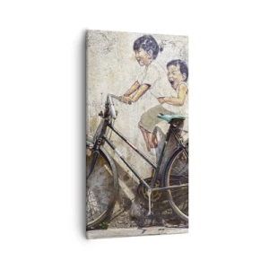 Lærredstryk - Billede på lærred - Sandt eller falsk? - 55x100 cm