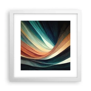 Plakat i hvid ramme - Vævet af farver - 30x30 cm