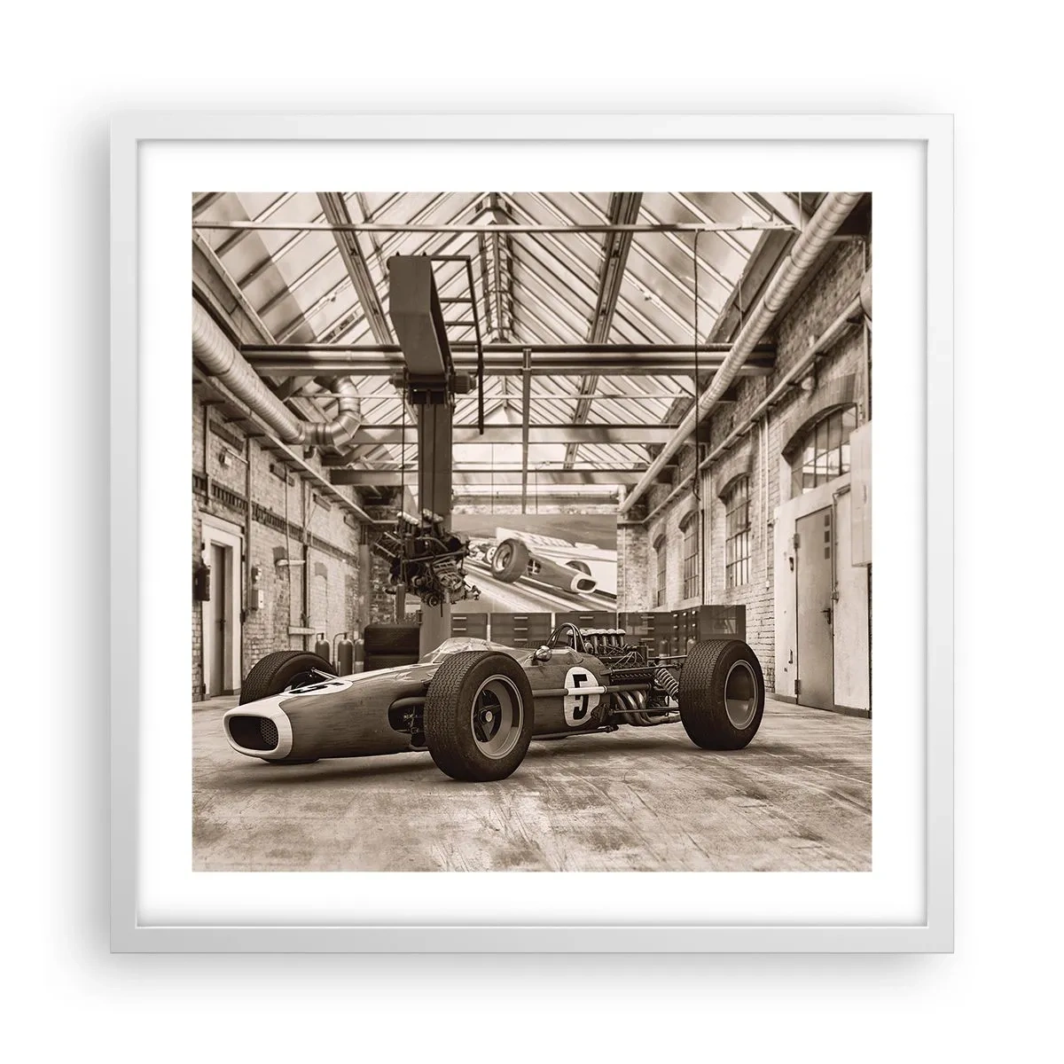 Plakat i hvid ramme - Vinderens hvile - 50x50 cm