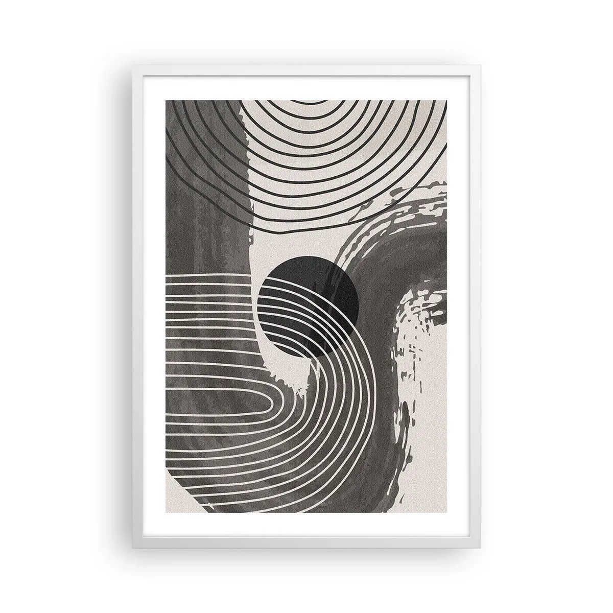 Plakat i hvid ramme - Oval vinder - 50x70 cm