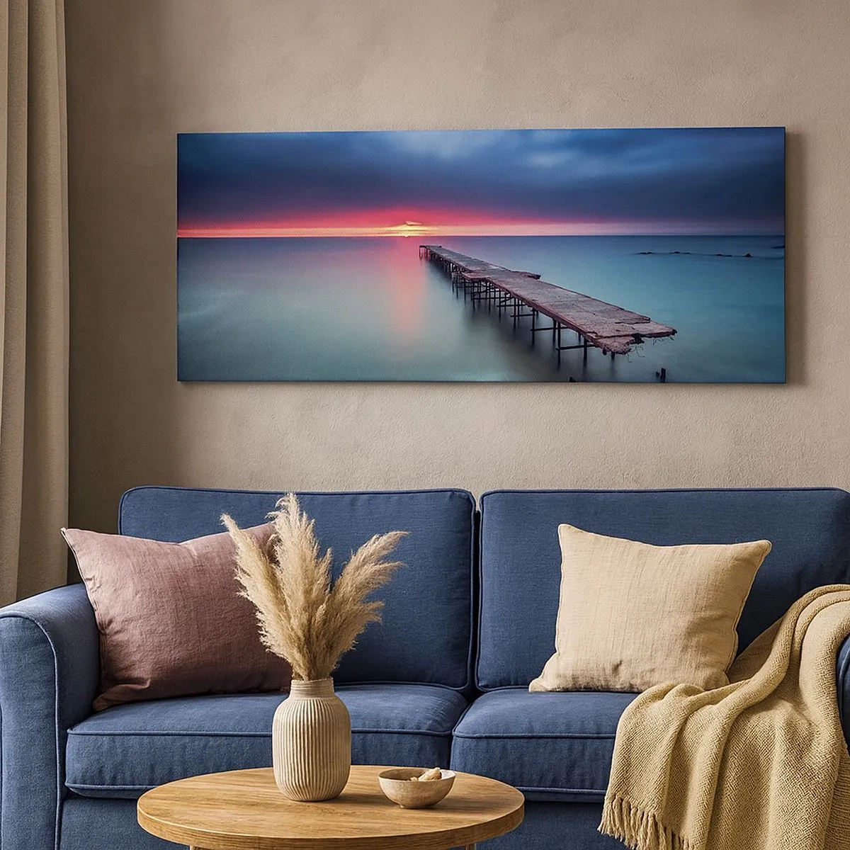 Lærredstryk - Billede på lærred - Mellem himmel og jord - 100x40 cm