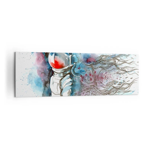 Lærredstryk - Billede på lærred - Alene med kosmos - 160x50 cm