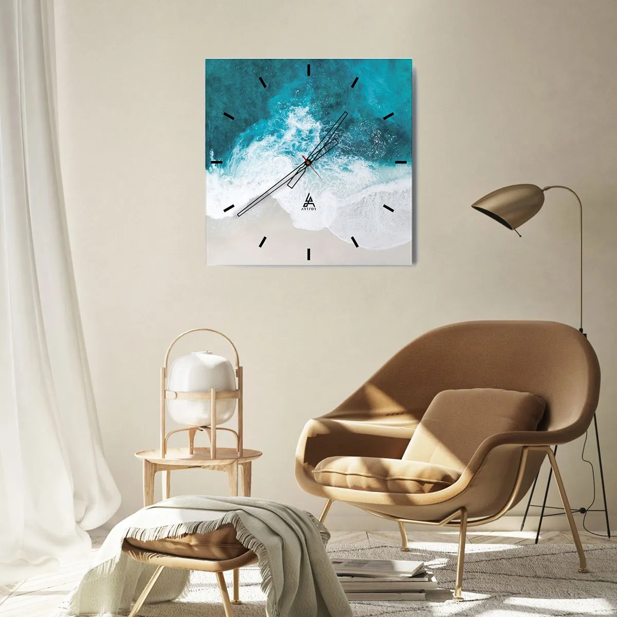 Vægur, Uret - Naturlig kærtegn - 40x40 cm