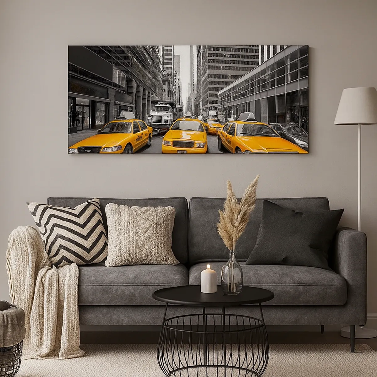 Lærredstryk - Billede på lærred - Det er os, der farver byen - 30x30 cm