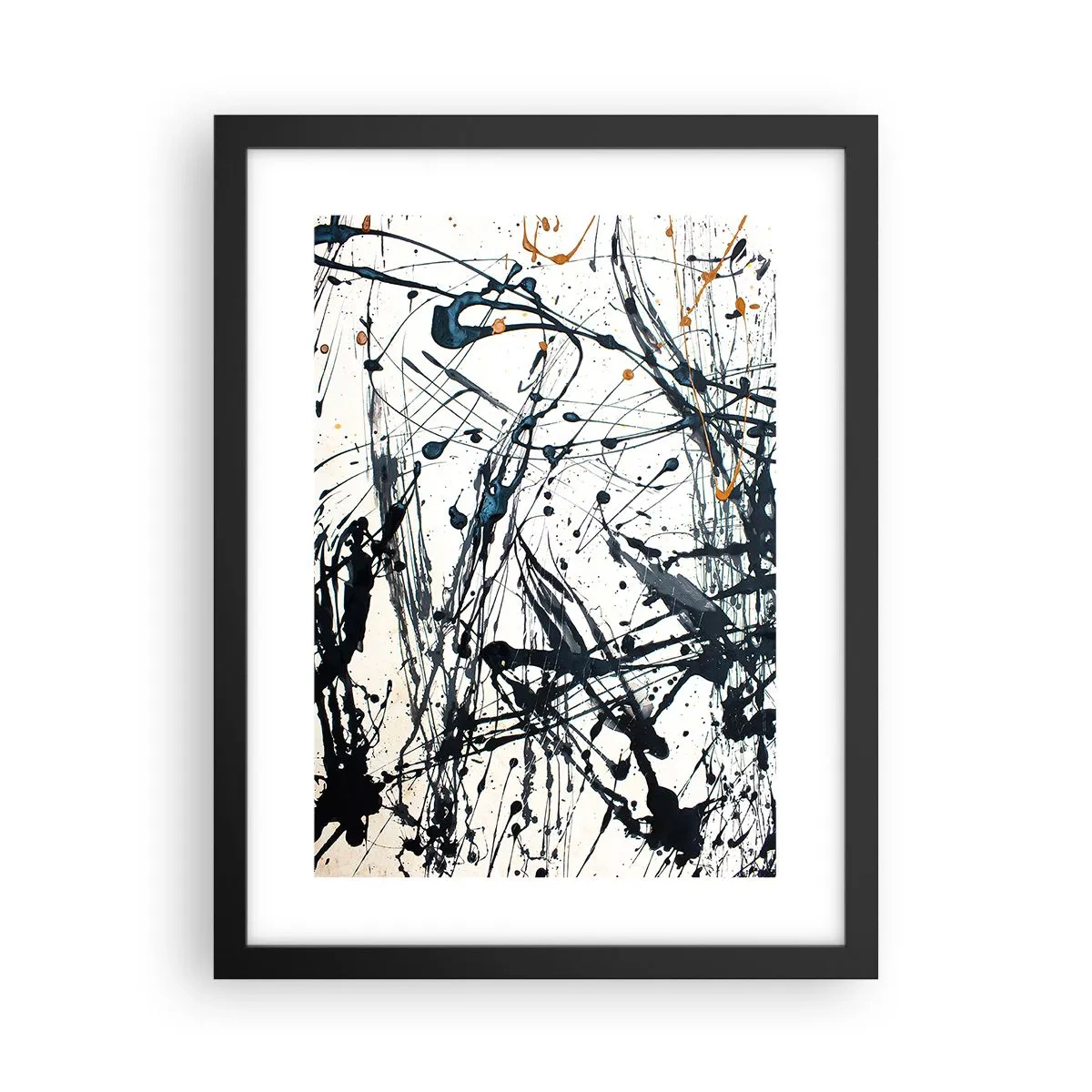 Plakat i sort ramme - Ekspressionistisk abstraktion - 30x40 cm