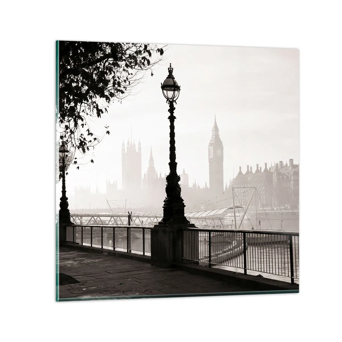 Billede på glas - London morgen - 50x50 cm