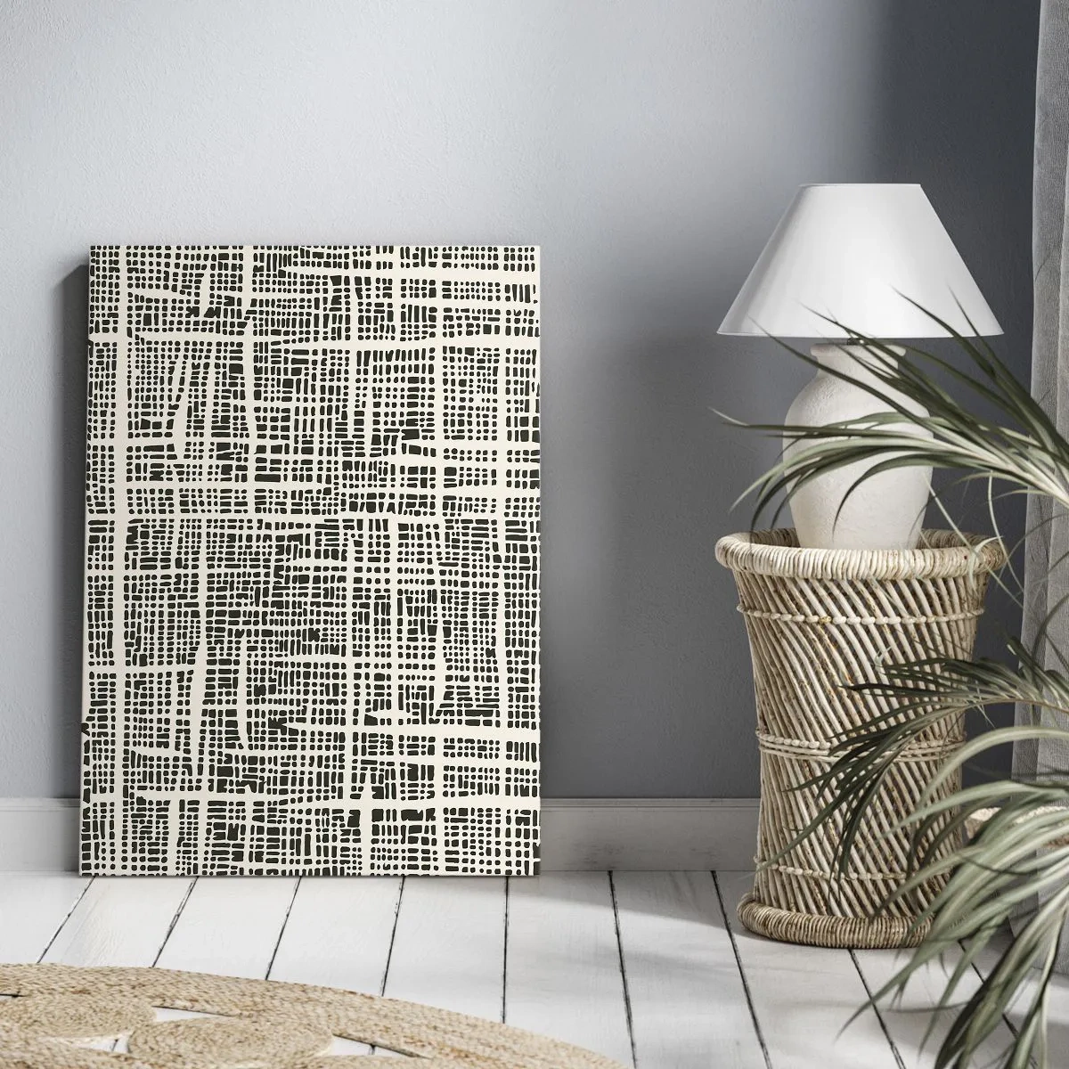 Lærredstryk - Billede på lærred - En sammensætning vævet - 50x70 cm