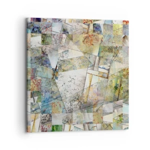 Lærredstryk - Billede på lærred - Geometrisk ommøblering - 70x70 cm