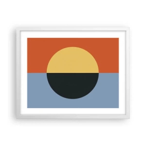 Plakat i hvid ramme - En sammensætning af varme og kølighed - 50x40 cm