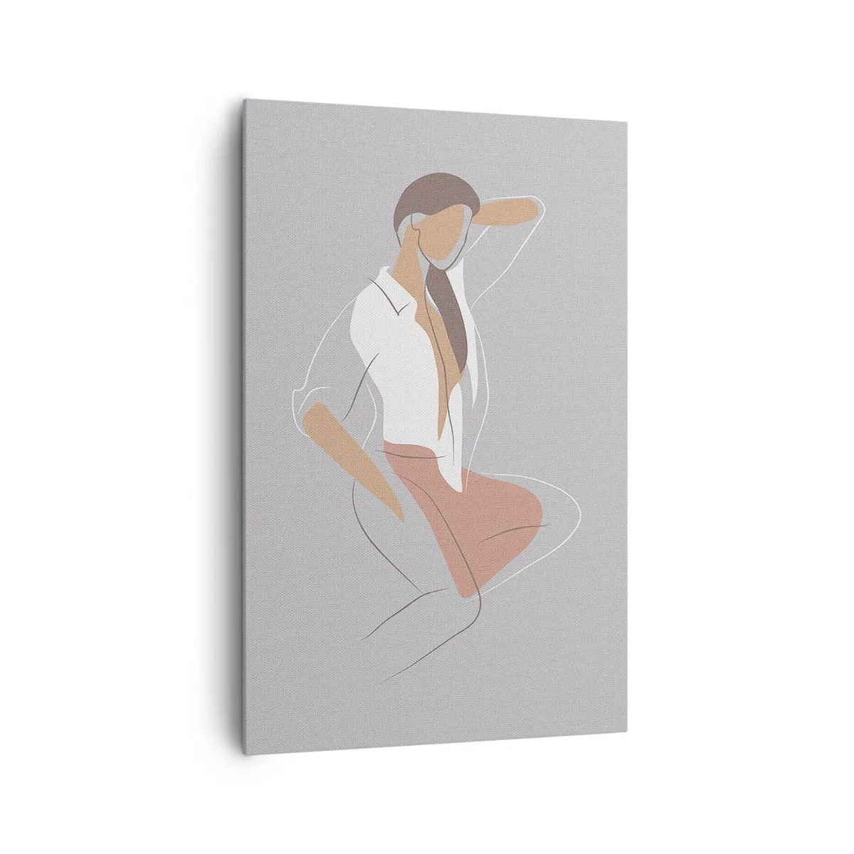 Lærredstryk - Billede på lærred - Omrids af nåde - 80x120 cm