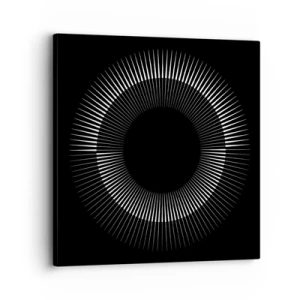 Lærredstryk - Billede på lærred - Sort sol - 30x30 cm