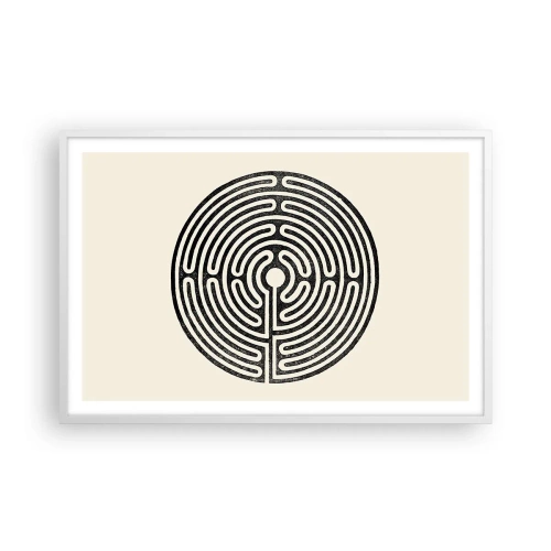 Plakat i hvid ramme - Mystisk orden - 91x61 cm