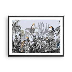 Plakat i sort ramme - En afrikansk fabel - 70x50 cm