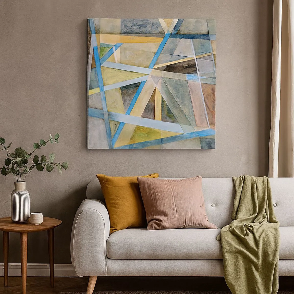 Lærredstryk - Billede på lærred - Lige eller skråt? - 30x30 cm