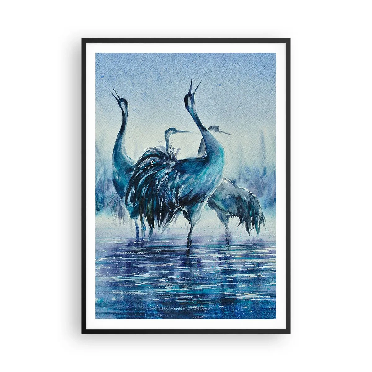 Plakat i sort ramme - Morgenmøde - 70x100 cm