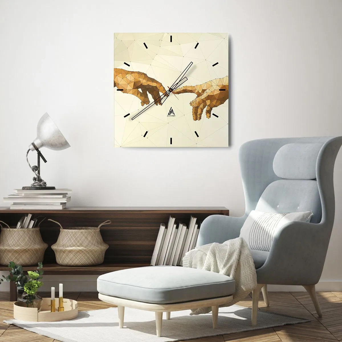 Vægur, Uret - Guddommelig geometri - 40x40 cm