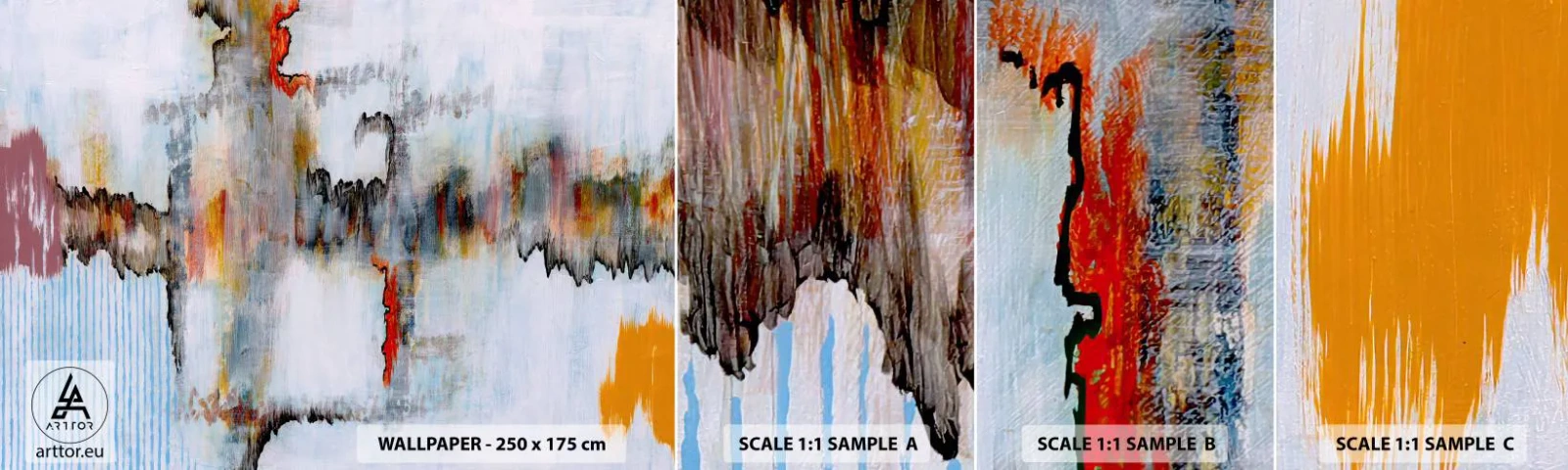 Fototapet Prøve Standard Eco - En pind på vandet - Abstraktion, Stykke, Moderne mønster - 100x30 cm