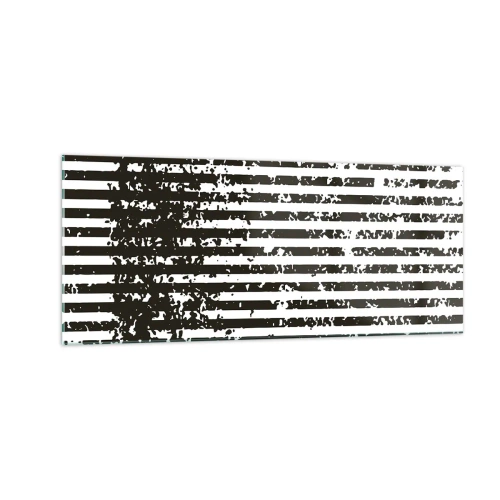 Billede på glas - Rytme og støj - 100x40 cm