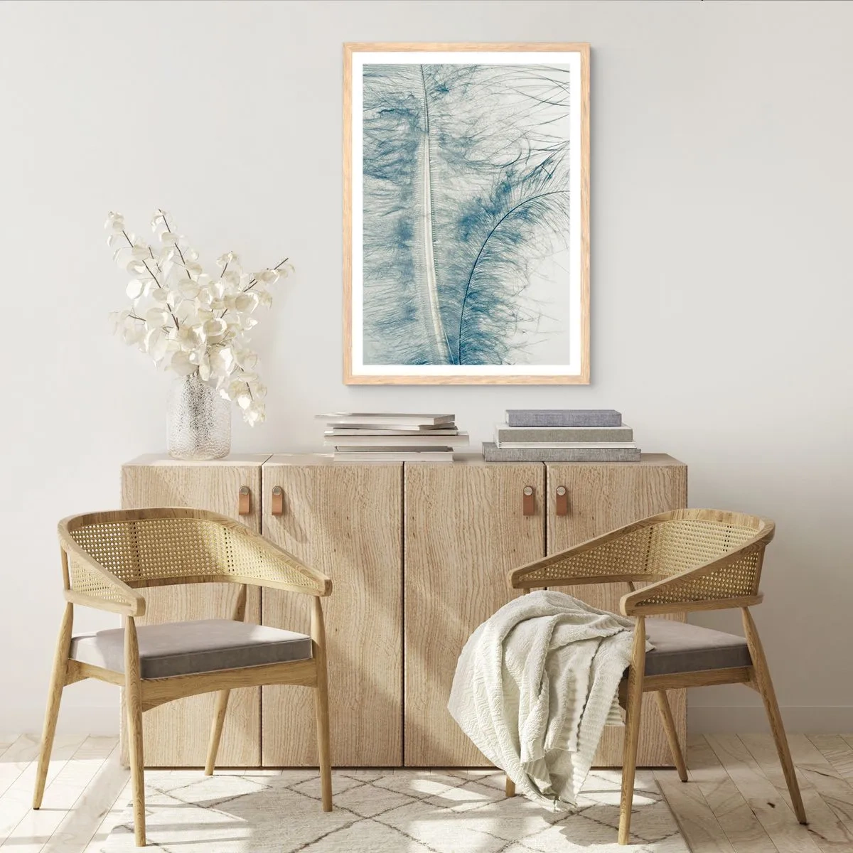 Plakat i ramme af lyst egetræ - Naturens hvisken - 30x40 cm
