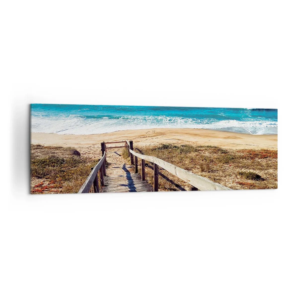 Lærredstryk - Billede på lærred - Løb! - 160x50 cm