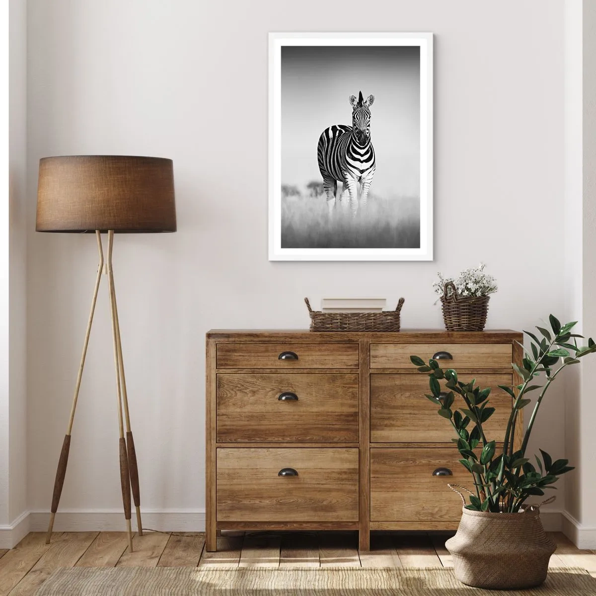 Plakat i hvid ramme - Og alligevel er verden sort og hvid - 61x91 cm