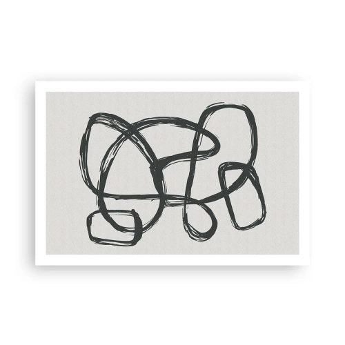 Plakat - Loopet abstraktion - 91x61 cm