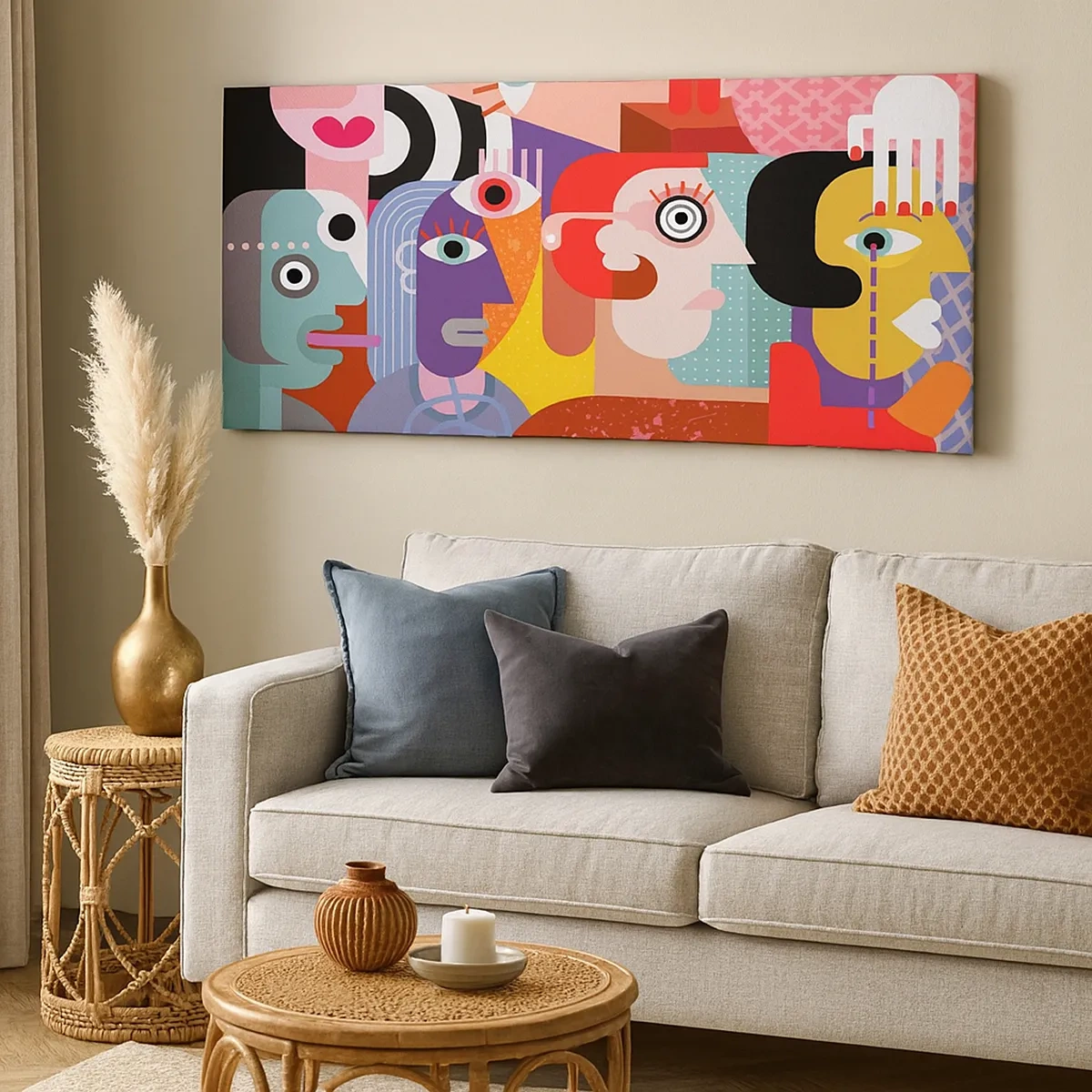 Lærredstryk - Billede på lærred - Vi fra hr. Picasso - 30x30 cm