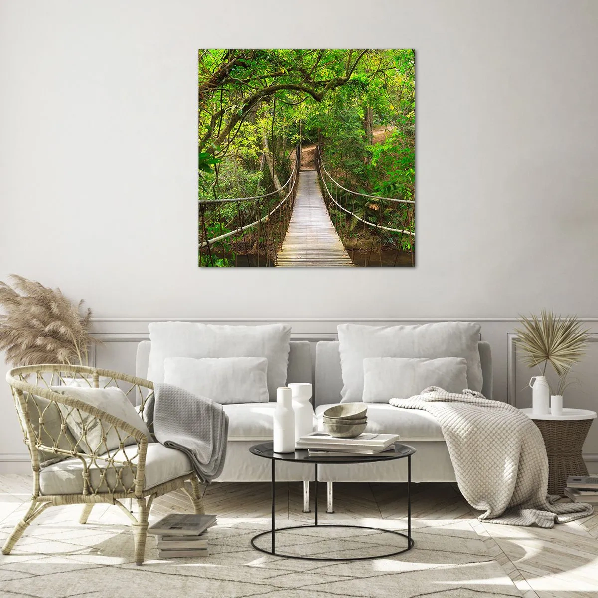 Billede på glas - Fordi der vokser en slyngplante i haven - 70x70 cm